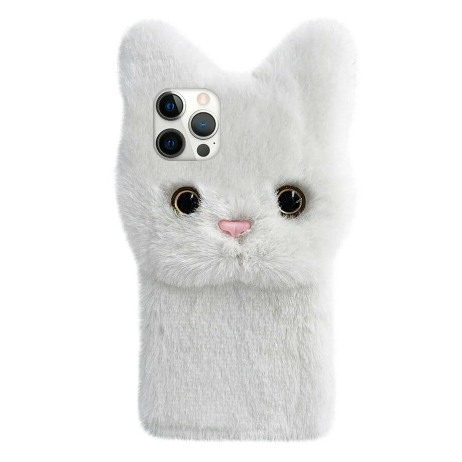 Soft 3D Cute Fluffy Cat iPhone Case