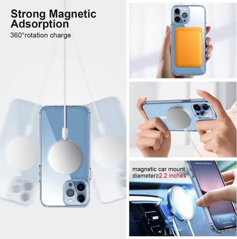 Transparent MagSafe Wireless charging Case for iPhone 15 Series