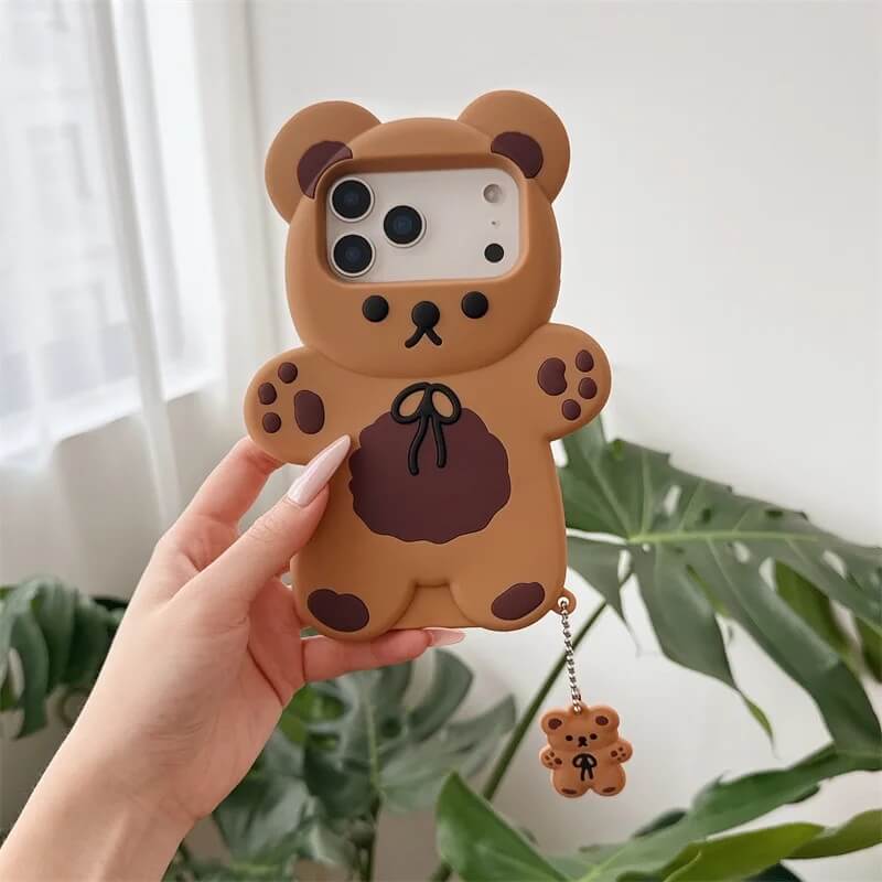3D Bear Shaped Case With Charm 3D Bear Shaped Case With Charm