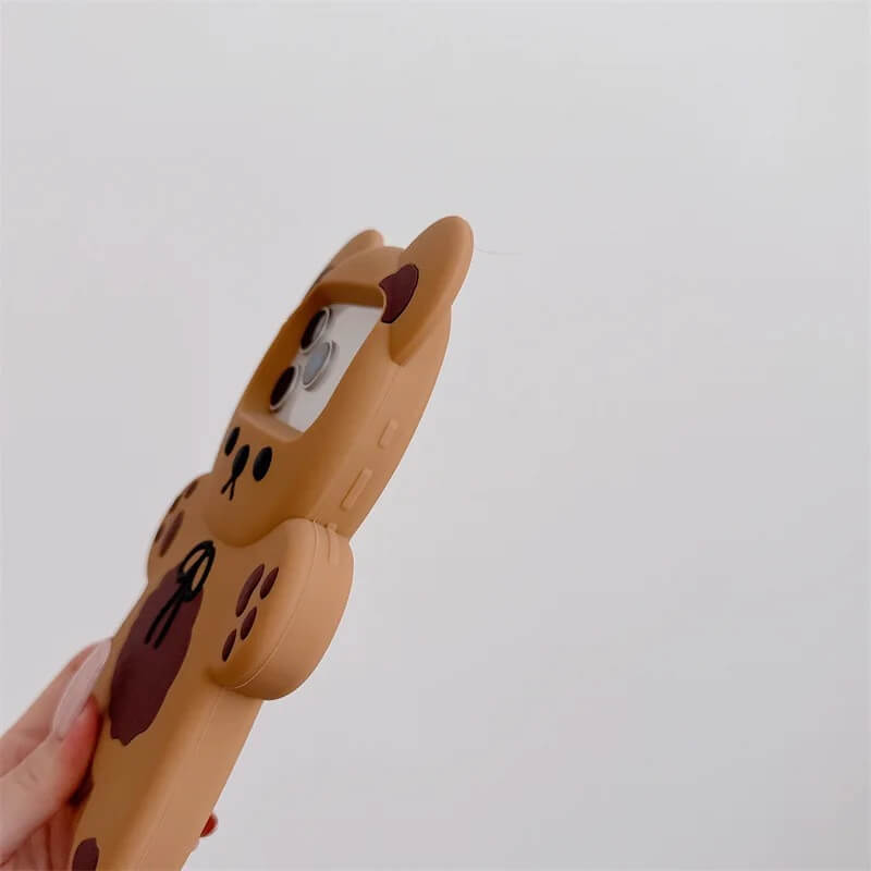 Bear Shaped Phone Case With Charm (4) Bear Shaped Phone Case With Charm (4)