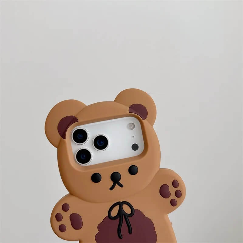 Bear Shaped iPhone Case With Charm Bear Shaped iPhone Case With Charm
