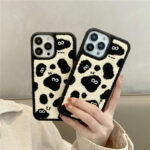 Black White Ghost Felt iPhone Case