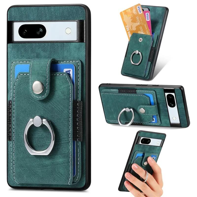 Green Wallet Leather Google Pixel Case for 8 series