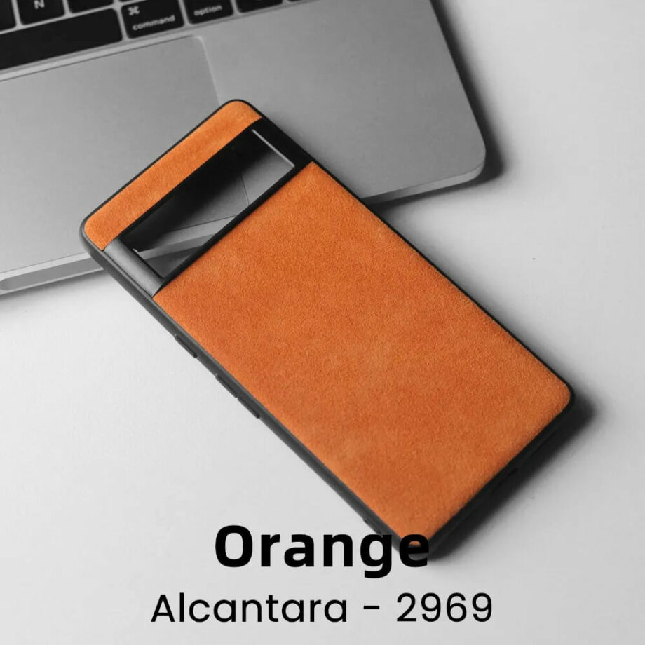 Orange Alcantara Phone Case for Google Pixel