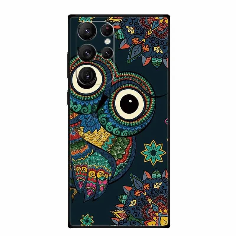 Owl and Mandala Samsung Phone Case