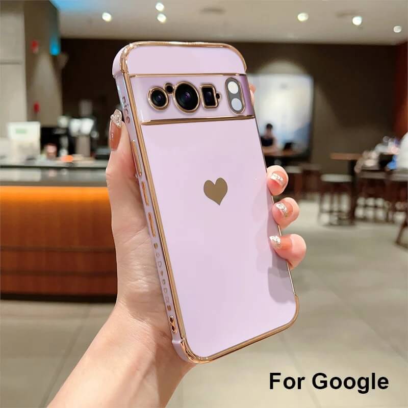 Pink Plating Heart Google Pixel Case