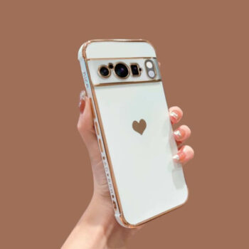 Plating Heart Case for Google Pixel 8, 8 Pro