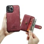 Red Detachable Leather Wallet Case for iPhone 15, 15 Pro, Pro Max