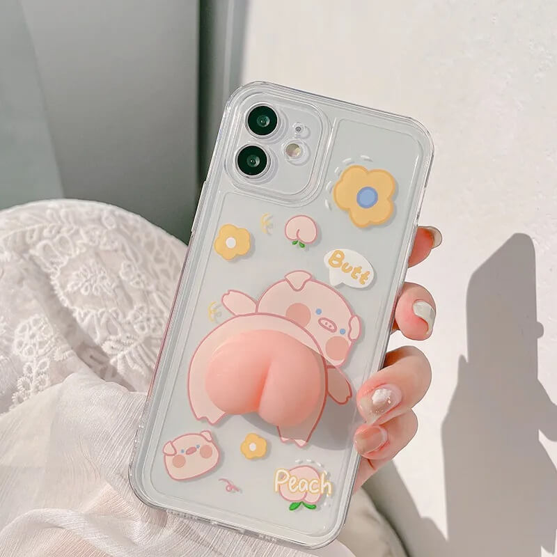 Squishy 3D Pig iPhone Case