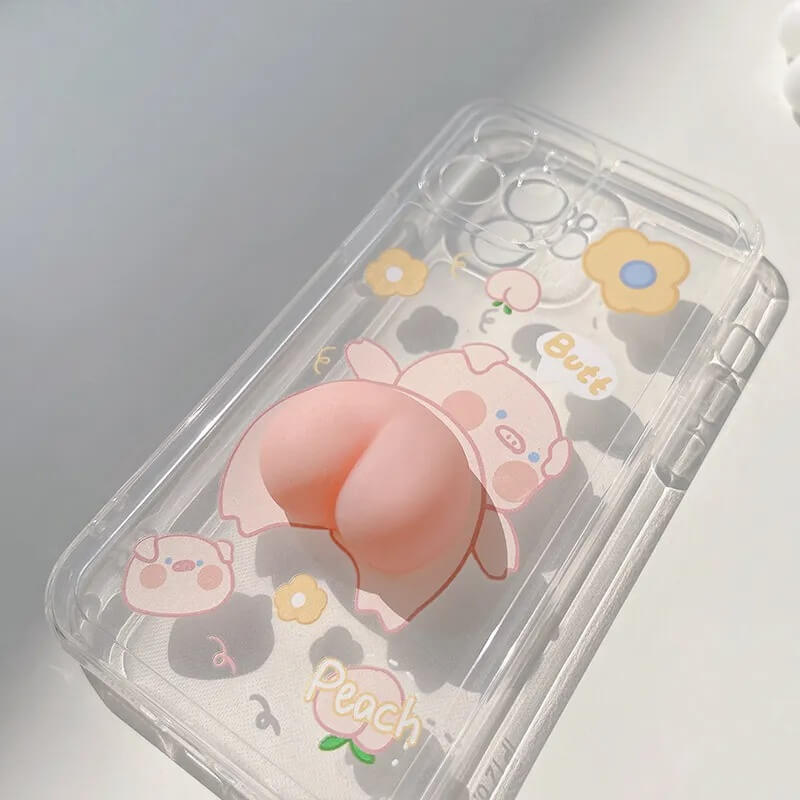 Squishy 3D Pink Pig iPhone Case