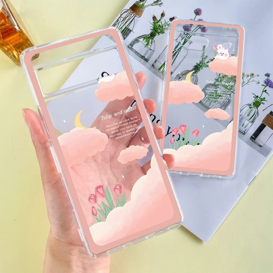 Tulip and Cute Rabbit Google Pixel Case