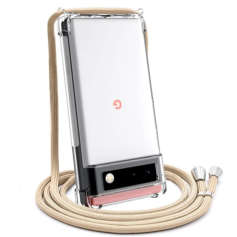 Crossbody clear phone case with cord for Pixel 8 Pro