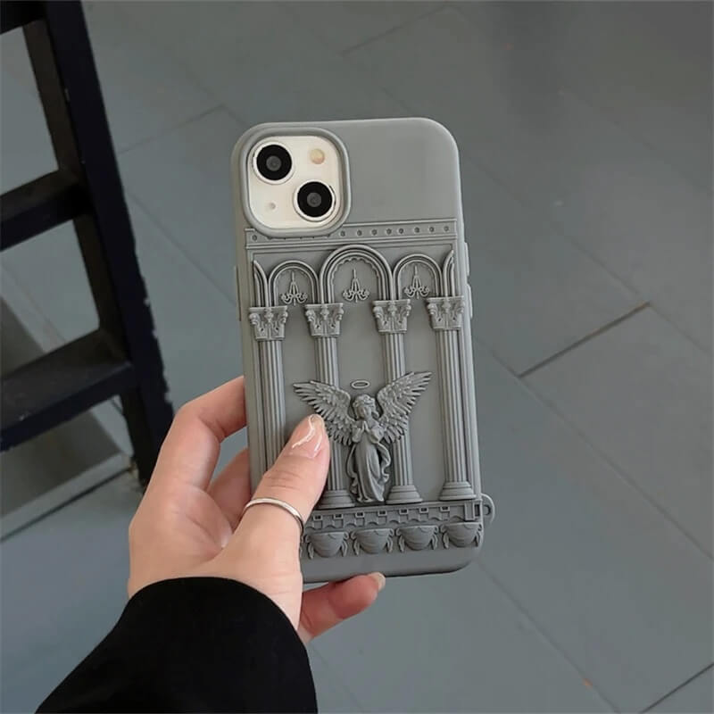 Angel Statue iPhone Case with charm hole