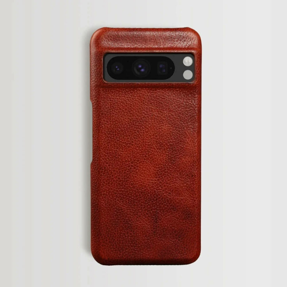 Brown Genuine Leather Pixel Case