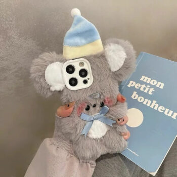 Cute Baby Soft Plush Koala iPhone Case