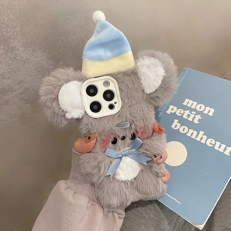 Cute Baby Soft Plush Koala iPhone Case