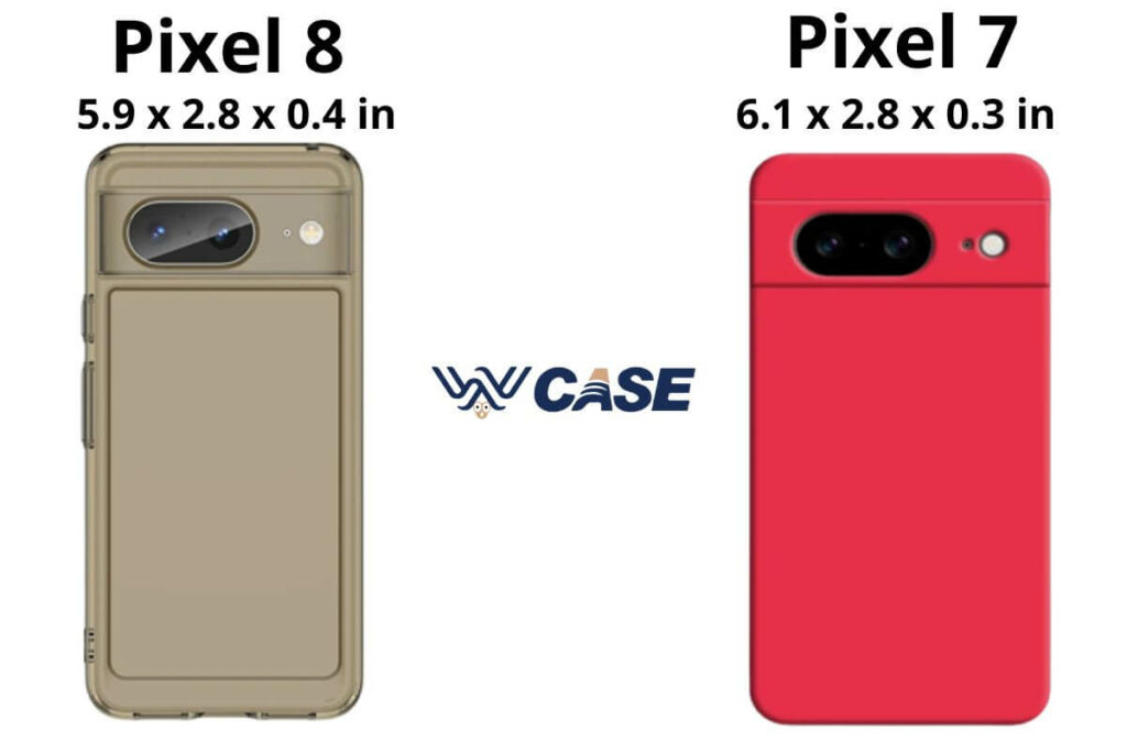 Google Pixel 7 Case VS Pixel 8 Dimensions