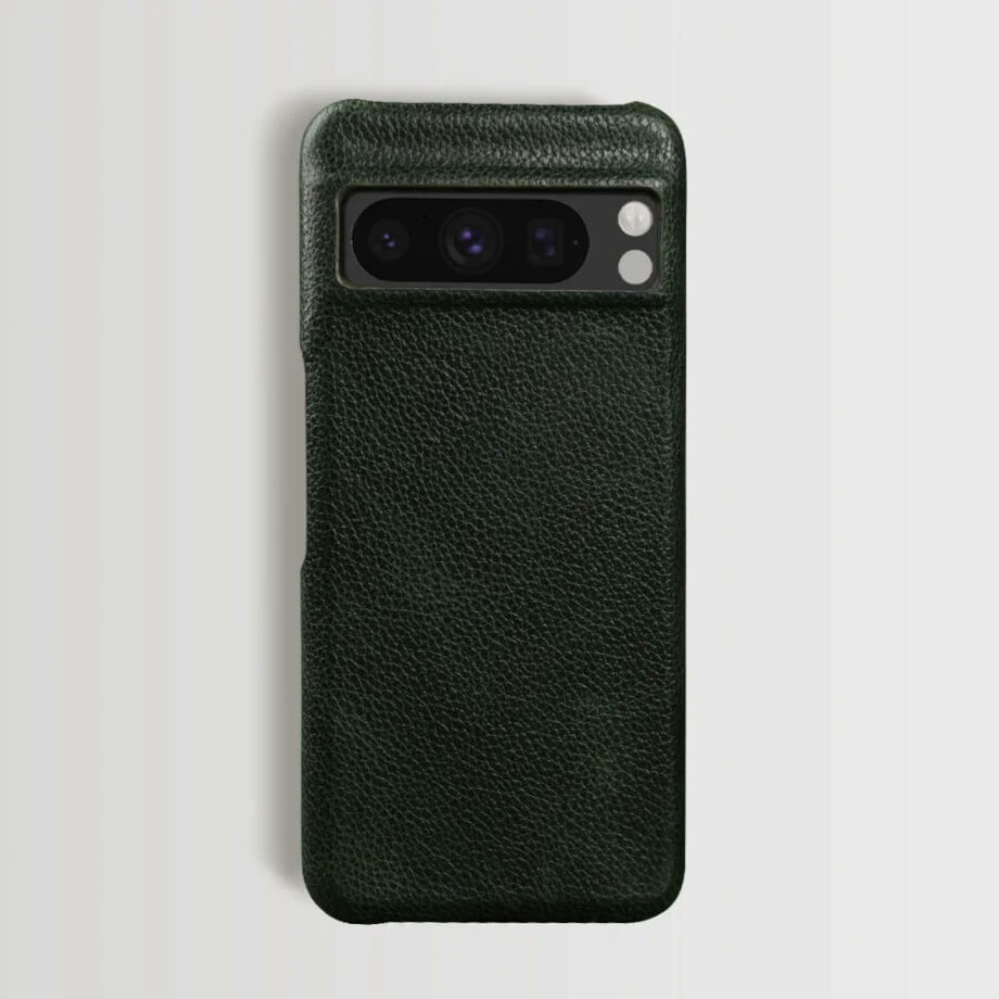 Green Genuine Leather Pixel Case