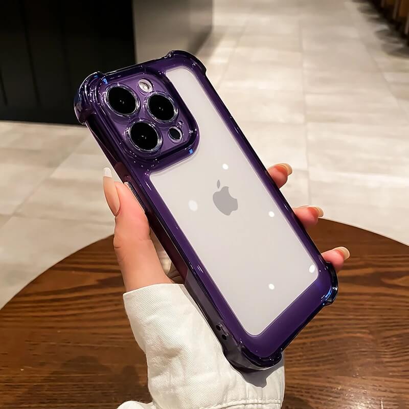 Purple Clear Bumper Shockproof iPhone Case