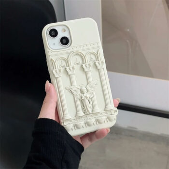 3D Angel Statue iPhone Case with charm hole