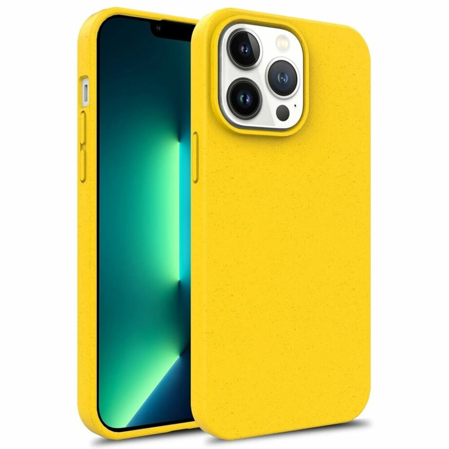 Yellow Biodegradable Wheat Straw iPhone Case