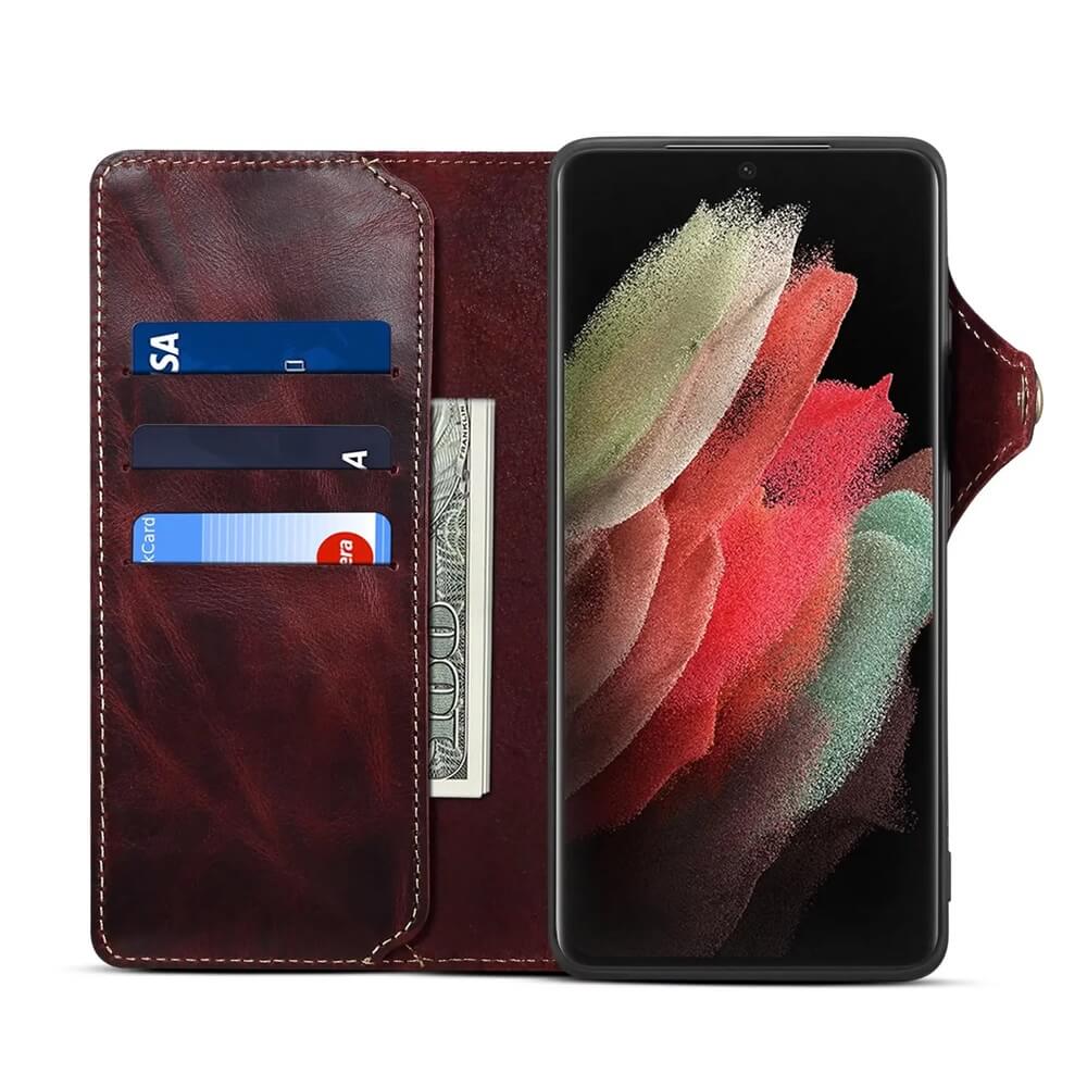 3 Credit card holder Leather Card Samsung S24 series Case