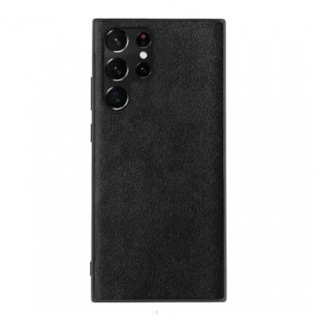 Black Alcantara Case for Samsung S24, S24+, S24 Ultra