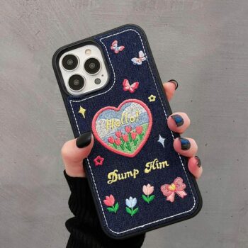 Dump Him Denim iPhone Case