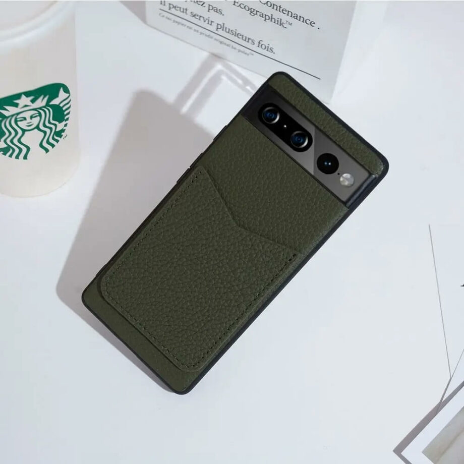 Green Leather Card Holder Google Phone Case