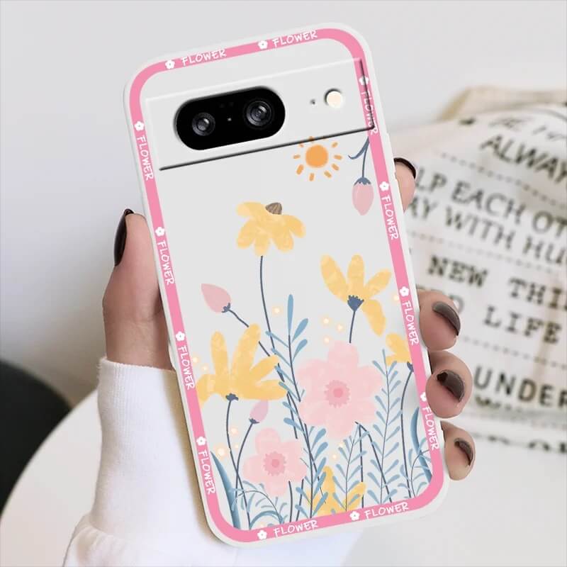 Pink And Yellow Flowers Google Pixel Case