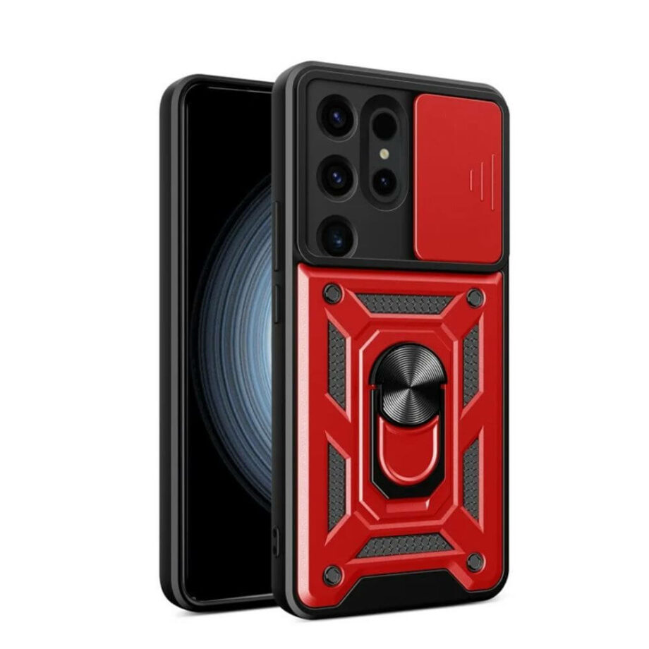 Red Military Grade Hybrid Case for Samsung S24 Series