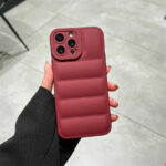Wine red Padded Down Jacket iPhone Case