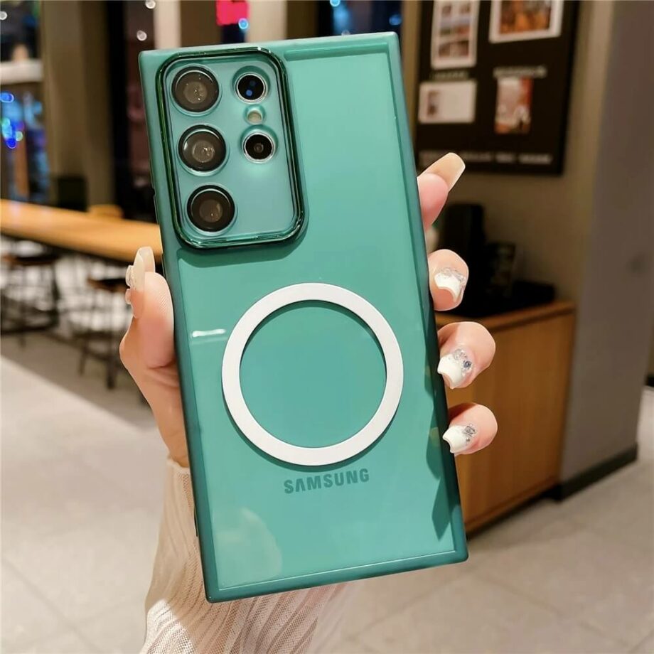 Dark Green Clear Soft Silicone Samsung Case