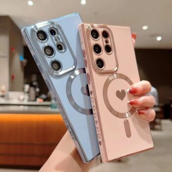Simple Heart MagSafe Compatible Case for Samsung S24, S25 Series