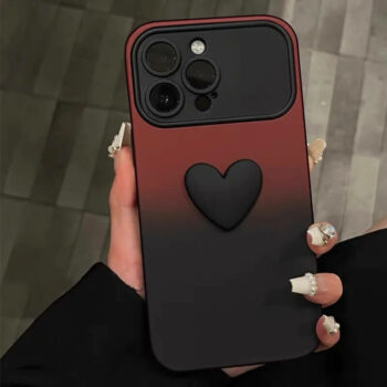 3D Love Heart Gradient Phone Case