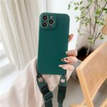 Liquid Silicone Lanyard iPhone Case with Lens Cover (1)