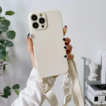Liquid Silicone Lanyard iPhone Case with Lens Cover (2)