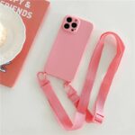 Liquid Silicone Lanyard iPhone Case with Lens Cover (4)