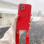 Liquid Silicone Lanyard iPhone Case with Lens Cover (5)