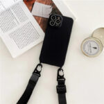 Liquid Silicone Lanyard iPhone Case with Lens Cover (7)