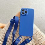 Liquid Silicone Lanyard iPhone Case with Lens Cover (8)