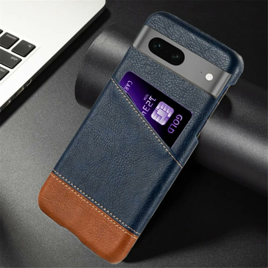 Splice Leather Card Wallet Pixel Phone Case