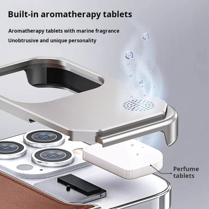 Aluminum Alloy Aromatherapy iPhone 15 Pro Max Case