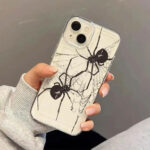 Black Spider Couple iPhone Case