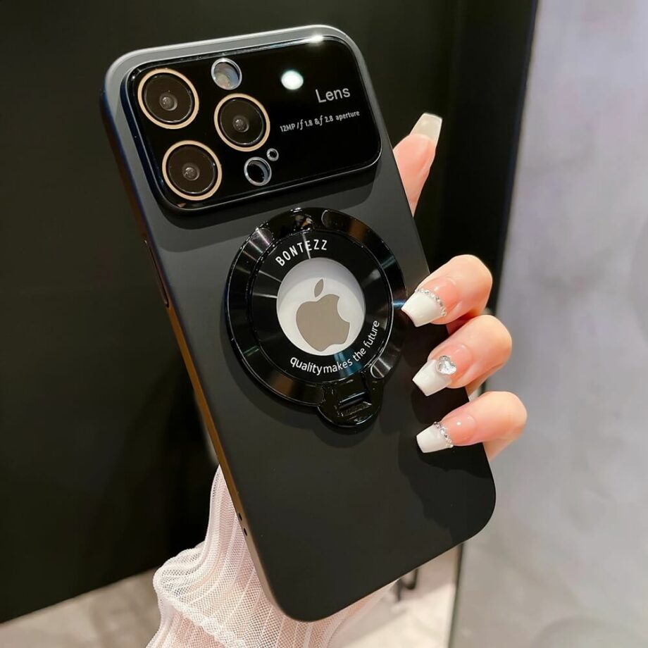 Glass Window Magnetic iPhone Case - Black color