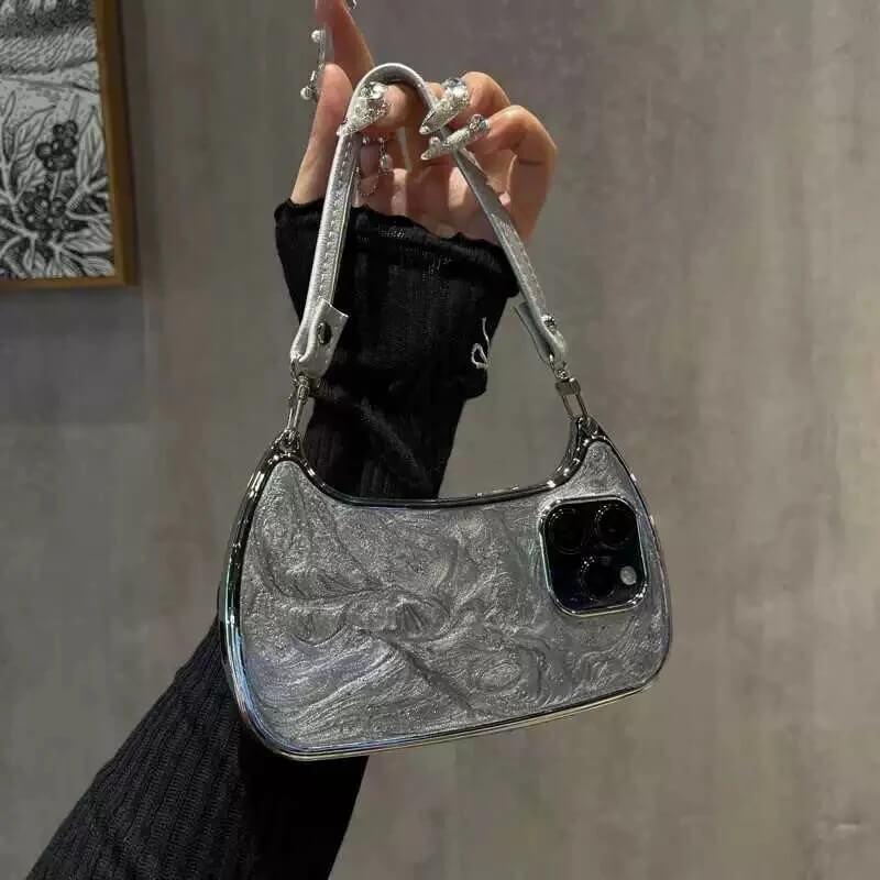 Gray Marble Mini Handbag Shaped iPhone Case Gray Marble Mini Handbag Shaped iPhone Case