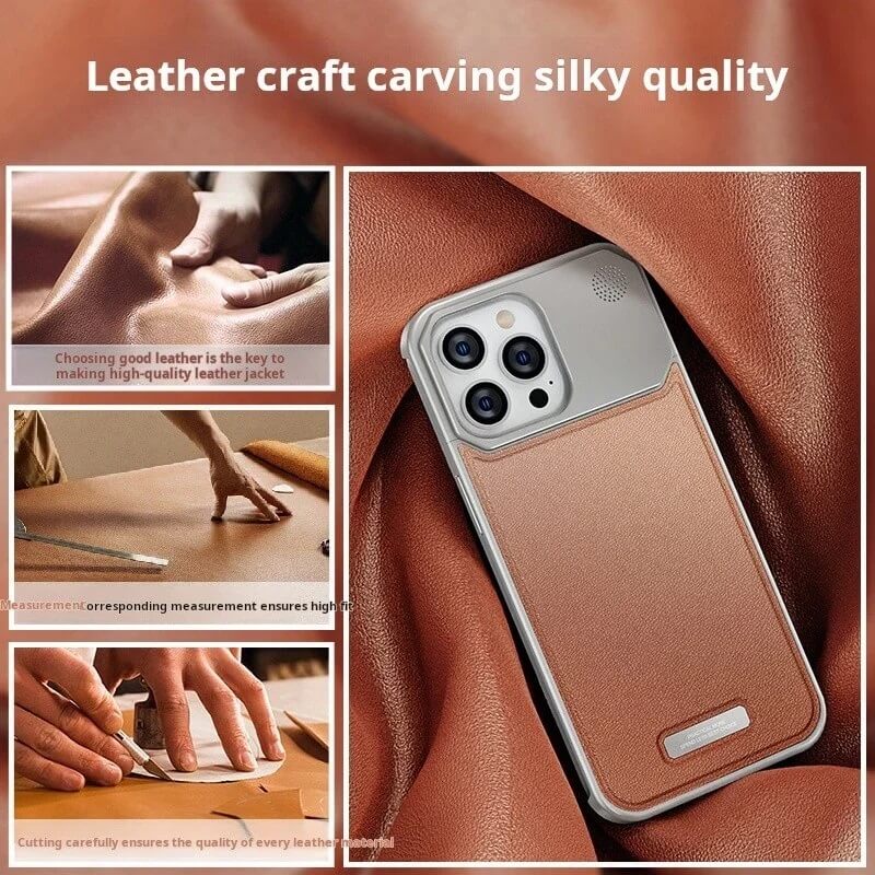 Leather and Aluminum Alloy iPhone 15 Pro Max Case