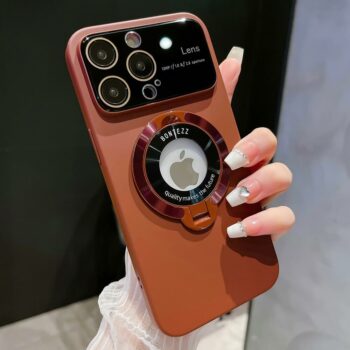 Trendy Color Glass Window Magnetic Suction Bracket iPhone Case
