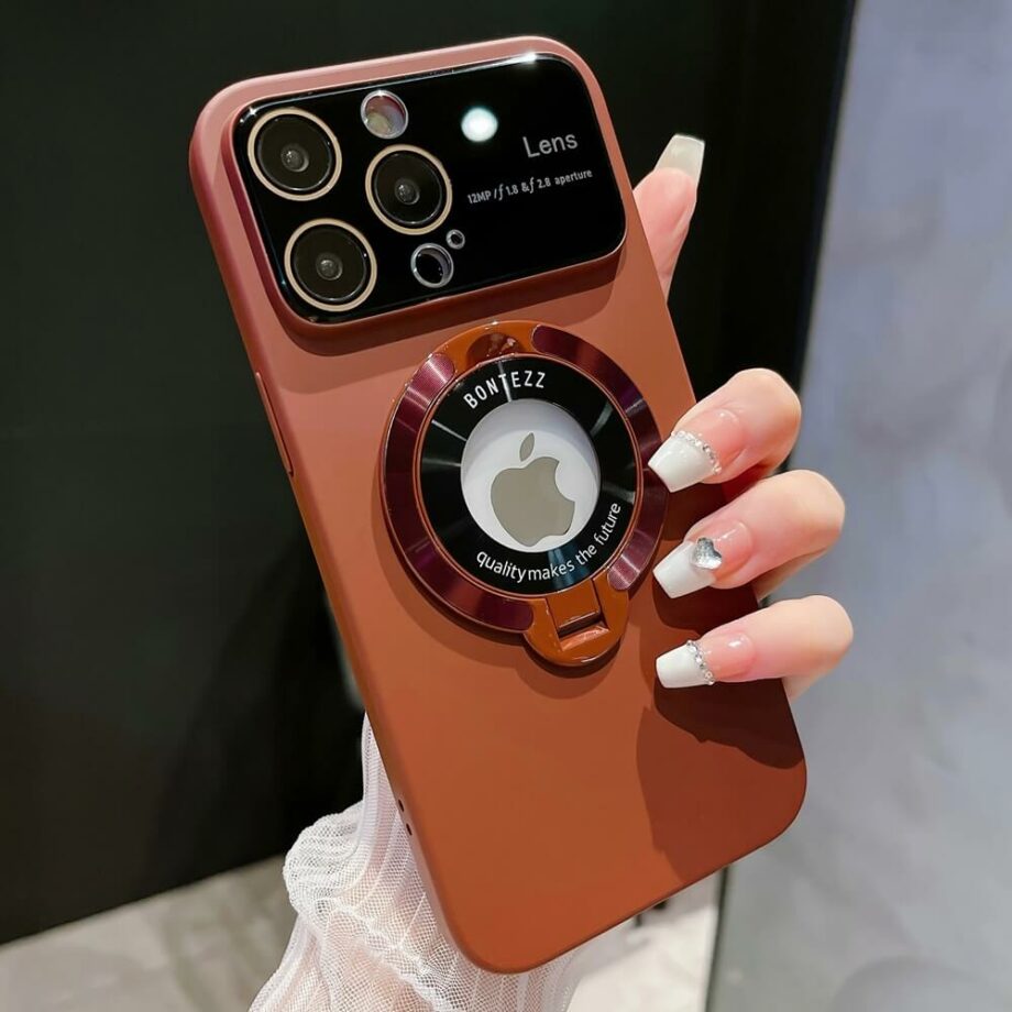 Trendy Color Glass Window Magnetic Suction Bracket iPhone Case