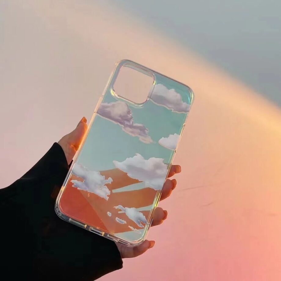 Cloud Covered Holographic Laser iPhone Case (4)